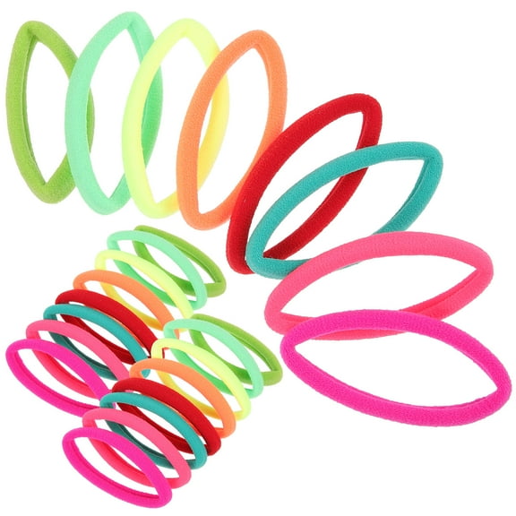 24 Pcs Colored Hair Band Small Rubber Bands for Toddler Ties Ribbons Elastic Baby Bobble