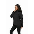 thumbnail image 5 of KVE Women's Softshell Jacket Light Hooded Windproof Coat Insulated Windbreaker for Outdoor Hiking Black X-Large, 5 of 9