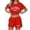Red, variant on MuXiKeJi Clothes Womens 2 Pieces Short Sets Summer Short Sleeve Outfits Casual Matching Lounge Set with Pockets