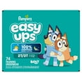 thumbnail image 1 of Pampers Easy Ups Girls & Boys Potty Training Pants, Size 4 (2T3T), Bluey Absorbent Training Underwear, Up to 100% Leakproof Day and Night, Hypoallergenic, 1 of 21