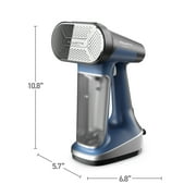 Rowenta Pure Force 2-in-1 Handheld Garment Steamer and Iron for Clothes, 1875W, 15-Second Heat Up, 7.1 Oz Water Tank, 12-Minutes of Continous Steam, Auto Shut-off, Blue DR8820U1