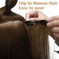 thumbnail image 4 of MY-LADY 8Pcs 18Clips Clip in Hair Extensions Human Hair for Women Double Weft Brazilian Remy Straight Human Hair Clip in Hairpiece 8inch #06 Light Brown, 4 of 8
