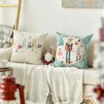 thumbnail image 5 of colorlife Merry Christmas Nutcracker Blue Throw Pillow Covers, 18 x 18 Inch Winter Holiday Party Cushion Case Decoration for Sofa Couch Set of 4, 5 of 6