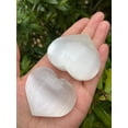 thumbnail image 4 of Selenite Gemstone Hearts, Polished Selenite Puffy Hearts, Selenite Palm Stone, Selenite Heart (1 Heart), 4 of 9
