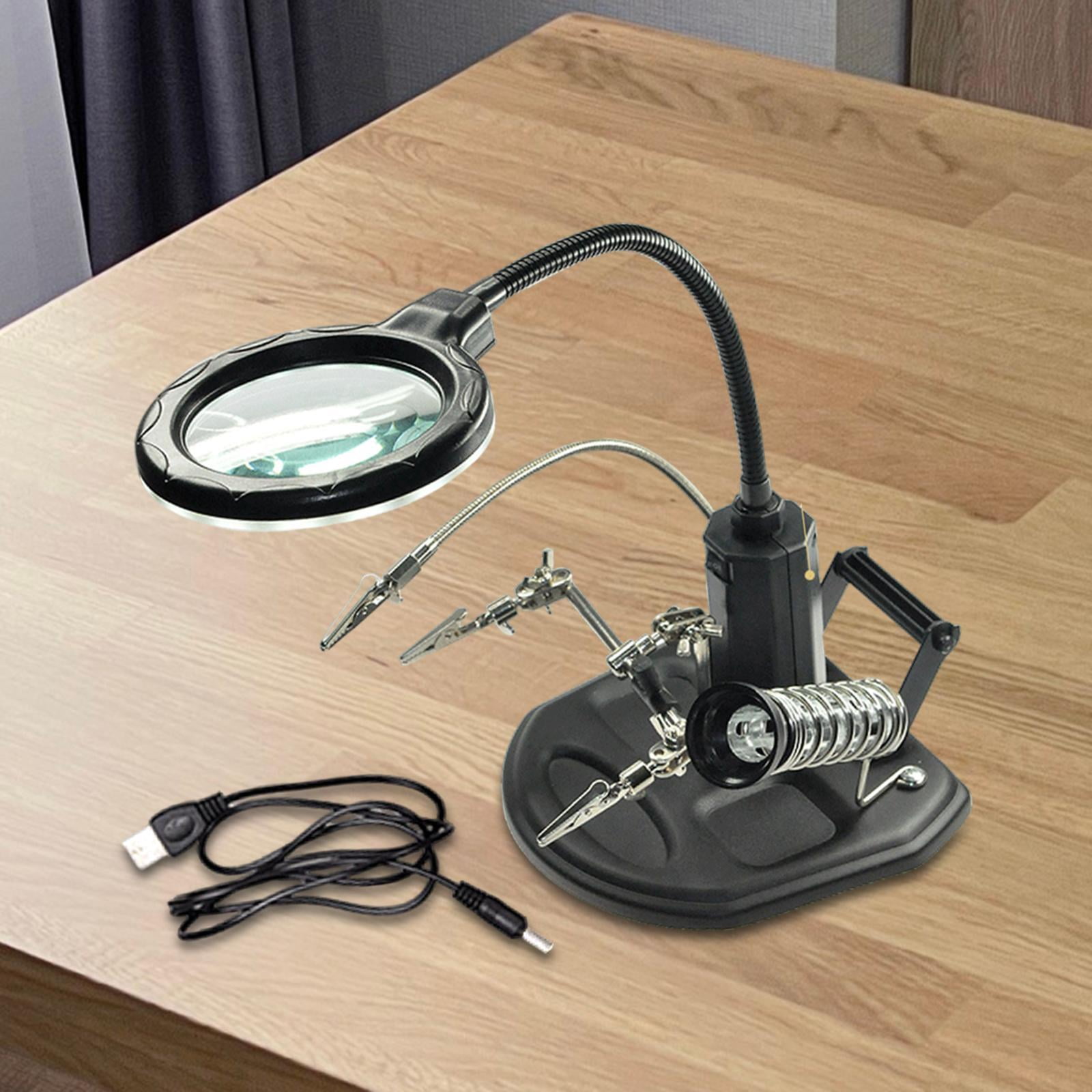 Colaxi Magnifying Glass Soldering Station LED Lighted for Engraving Crafts Assembly