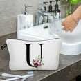 thumbnail image 6 of LanSuare Personalized Makeup Bag, Alphabet Initial Cosmetic Pouch, Gift for Women, Bridesmaid/Mom/Bride Travel Organizer, 6 of 6