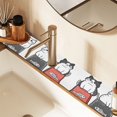 thumbnail image 2 of Yayeee Faucet Mat for Kitchen Sink 14.7" Diatomite Long Splash Guard Pad, Black Chubby Cat, 2 of 7