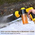 thumbnail image 2 of Pistola rociadora de agua con espuma para jardín para lavado de autos, mascotas, duchas y plantas (amarilla), 2 of 5