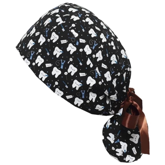 vlrwzc Nurse Cap, Unisex Surgical Head Cover, Cotton Medical Scrub Hat, Cartoon Print Surgery Hat Adjustable Doctor Cap