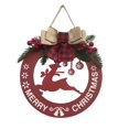 thumbnail image 5 of Marryso Christmas Wreath for Front Door Christmas Decoration Listing Christmas Tree Decoration Wooden Listing, 5 of 7