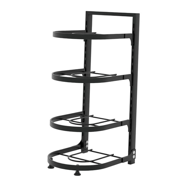 Estante organizador de ollas y sartenes para gabinete, estante de cocina reutilizable de múltiples capas Estante para ollas de cuatro niveles