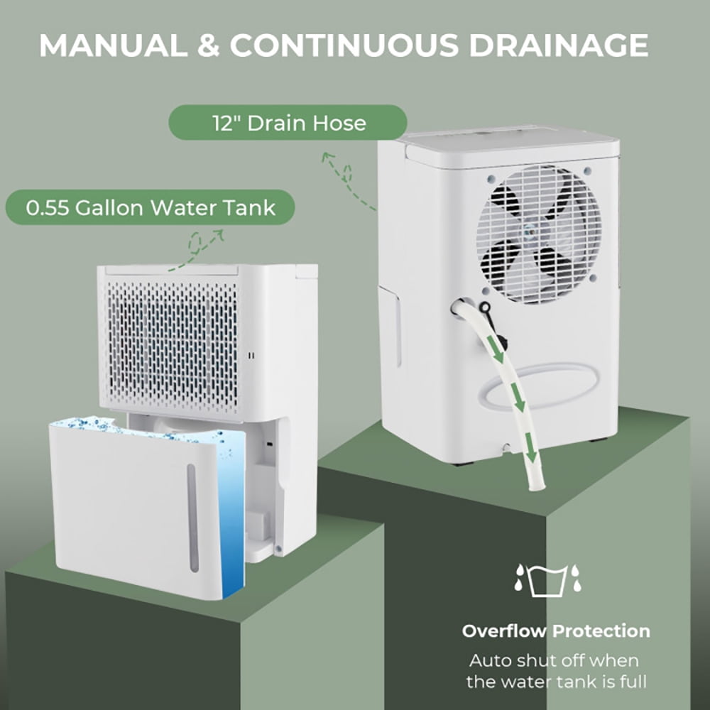 Topcobe 2000 Sq. Ft 32 Pint Dehumidifier with Continuous/Drying/Auto Mode, Dehumidifier for Home Basement and Large Room