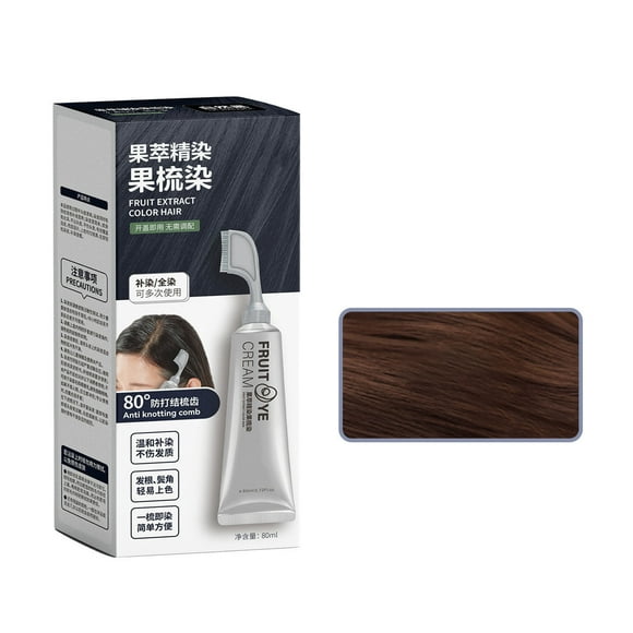 Fruit Hair Dyeing Comb Black Fruit Dyeing Natural Fruit Hair Dye Hair Dye For Gray Hair Coverage No Need To Adjust Comb And Dye Your Hair