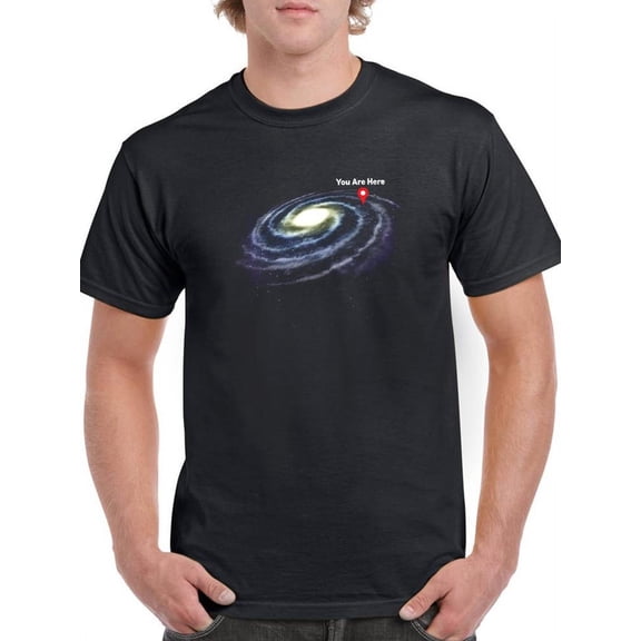You Are Here, Galaxy T-Shirt Men -Smartprints Designs, Male Large