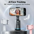 thumbnail image 3 of Smart AI Facial Recognition Phone Tripod, Auto Face Tracking Tripods & 360° Rotating Selfie Stick, No App,Flippable and Adjustable Angle, Camera Stand with Remote and Gesture Control, 3 of 6