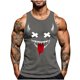 thumbnail image 2 of Camiseta sin mangas de cuello redondo para hombre, con estampado de Halloween, cuello redondo, estilo informal, deportiva, para hombre, 2 of 5