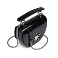 thumbnail image 5 of FEIMINA Patent Leather Handbag,Leather Crossbody Bags For Women,Small Chain Purses And Shoulder Bag (Grey), 5 of 9