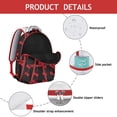thumbnail image 4 of Floral Cherry Print Backpack for Women, Large Laptop Bookbag for School College, Durable Work Backpack with Laptop Sleeve, Spacious Daypack for Commute Travel Gift, 4 of 6