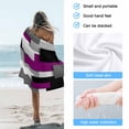 thumbnail image 4 of Beach Towel Purple Geometric Bath Pool Towels Modern Abstract Checkered Absorbent Beach Towel Soft Large Quick Dry Lightweight Camping Travel Sports Yoga Gym Swim Towels for Adult 35x70 Inch, 4 of 9