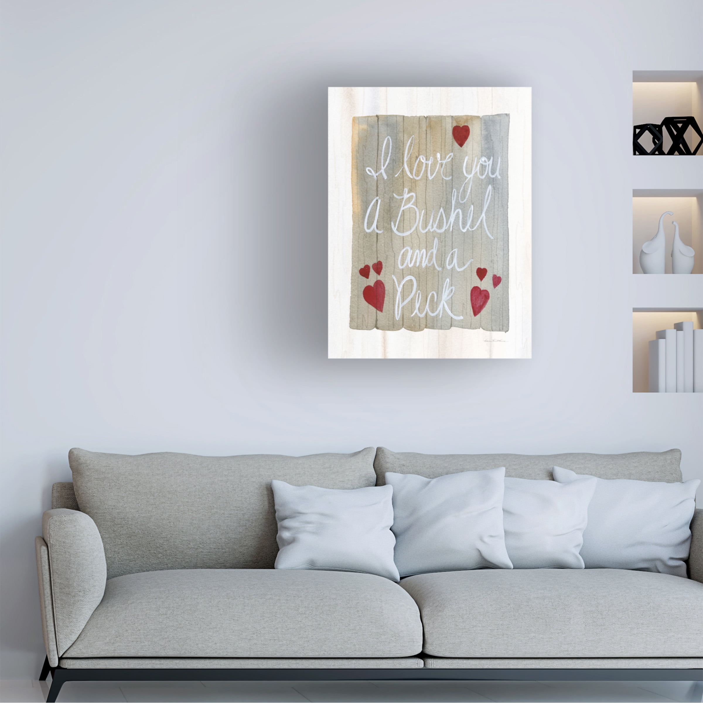 Trademark Fine Art 'Rustic Valentine Bushel and a Peck' Canvas Art by Kathleen Parr McKenna