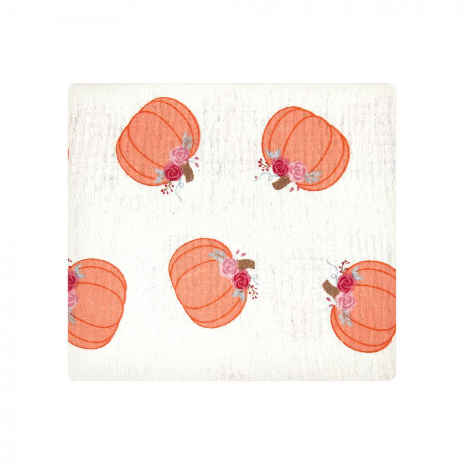 Hudson Baby Infant Girl Cotton Flannel Receiving Blanket Bundle, Cutest Pumpkin, One Size