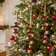 thumbnail image 5 of Christmas Bells Hanging Decor Vintage Metal with Rope Bow Tree Door Decor, 5 of 7