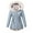 Solid, variant on Lisbinx Cropped Trench Coat for Women, Fashion Casual Women's Winter Solid Collar Hooded Drawstring Waist Zipper Padded Coat Blouse Clearance Items