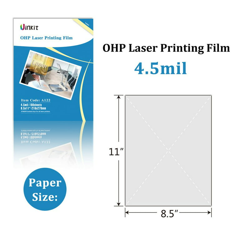8.5 x 11 Paperback Copier / Laser Transparency - Bulk Packed (1000 per  box) - 4 Mil - Filmsource