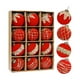 thumbnail image 2 of Juego de Doce Bolas Navideñas Flocadas de 8 Cm para Colgar, de Plástico Brillante, para Árbol de Navidad., 2 of 6
