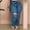 Dark Blue, variant on Zysthvn Straight Leg Women Jeans Casual Womens Trousers High Waisted Ripped Loose Solid with Pockets Button Pants