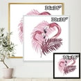 thumbnail image 4 of Designart 'Pink Flamingo In Tropical Summer II' Tropical Framed Canvas Wall Art Print, 4 of 5