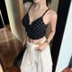 thumbnail image 5 of Camisola francesa de lunares para mujer, sexy, de verano, corta, sin espalda, 5 of 7