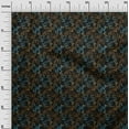 thumbnail image 3 of oneOone Cotton Jersey Teal Green Fabric Leaves Quilting Supplies Print Sewing Fabric By The Yard 58 Inch Wide, 3 of 4