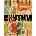thumbnail image 2 of Hogan, Melody 26x32 White Modern Wood Framed Museum Art Print Titled - Retro Rhythm, 2 of 4