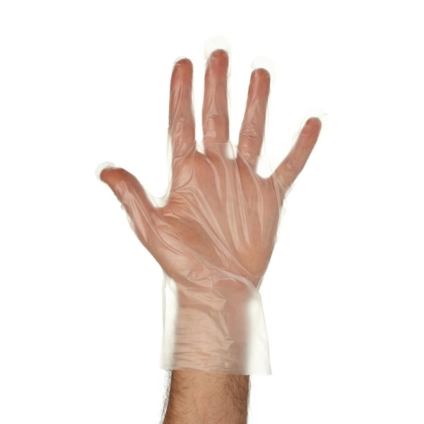[500 PACK] Disposable Food Preparation Poly Gloves One Size Fits All