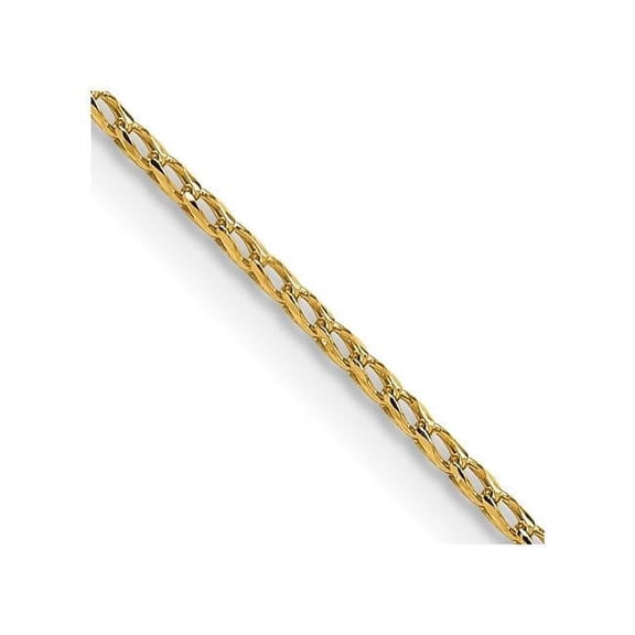Finest Gold Leslies 14K Yellow Gold 1.15 mm Diamond-Cut Open 24 in. Franco Chain