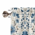 thumbnail image 5 of nqOlkjepod Spring Flower Farmhouse Short Window Curtain Valances, Blue Watercolor Plant Plant Leaf Branch Rod Pocket Kitchen Valances for Living Room Bedroom Bathroom Cafe, 1 Panel - 42" x 18", 5 of 8