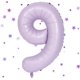 thumbnail image 1 of Globos con números Yeodong, 40 cm, color morado claro, número 9, 1 of 6