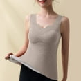 thumbnail image 4 of Women's Winter Velvet Vest Bra: Double-Sided Plush Fleece Lining for Warmth, Thickened Wirefree Seamless Design, Ultra-Soft Comfort Bra for Cold Weather Lingerie,Khaki 2XL, 4 of 4