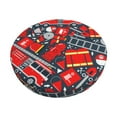 thumbnail image 6 of Uemuo Fire Sign Pattern Round Bar Stool Seat Covers Washable Stool Cushion Slipcover Elastic Bar Chair Covers-12 inch, 6 of 7
