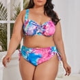 thumbnail image 1 of WILLBEST Trajes de Baño Para Mujer, Conjunto de Bikini de Estilo Sexy de Talla Grande Para Mujer, Traje de Baño Colorido Con Efecto Tie-Dye Ajustable, Traje de Baño de 2 Piezas de Cintura Alta, 1 of 8
