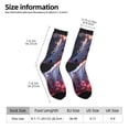 thumbnail image 5 of Yiaed Flower White Horse Print Great elasticity Crew Socks Sports socks for Men and Women, 5 of 5