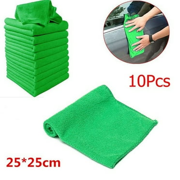 Microfiber Cleaning Cloth, 10 Pack Shop Towels, Lint-Free Car Wash Towels, All-Purpose Absorbent Cleaning Rags for Housekeeping, Dust Cloth for Office, Mechanic, Automotive