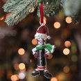 thumbnail image 4 of 4.25" Silver Plated Holiday Tootsie Roll Man Candy Logo Christmas Ornament with European Crystals, 4 of 4