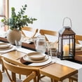 thumbnail image 6 of Brown Black White Boho Round 15 Inch Placemats Set of 2, Modern Striped Art HeatResistant Non Slip Place Mats for Dining Table, Wipeable Braided Kitchen Table Mats for Housewarming, 6 of 9