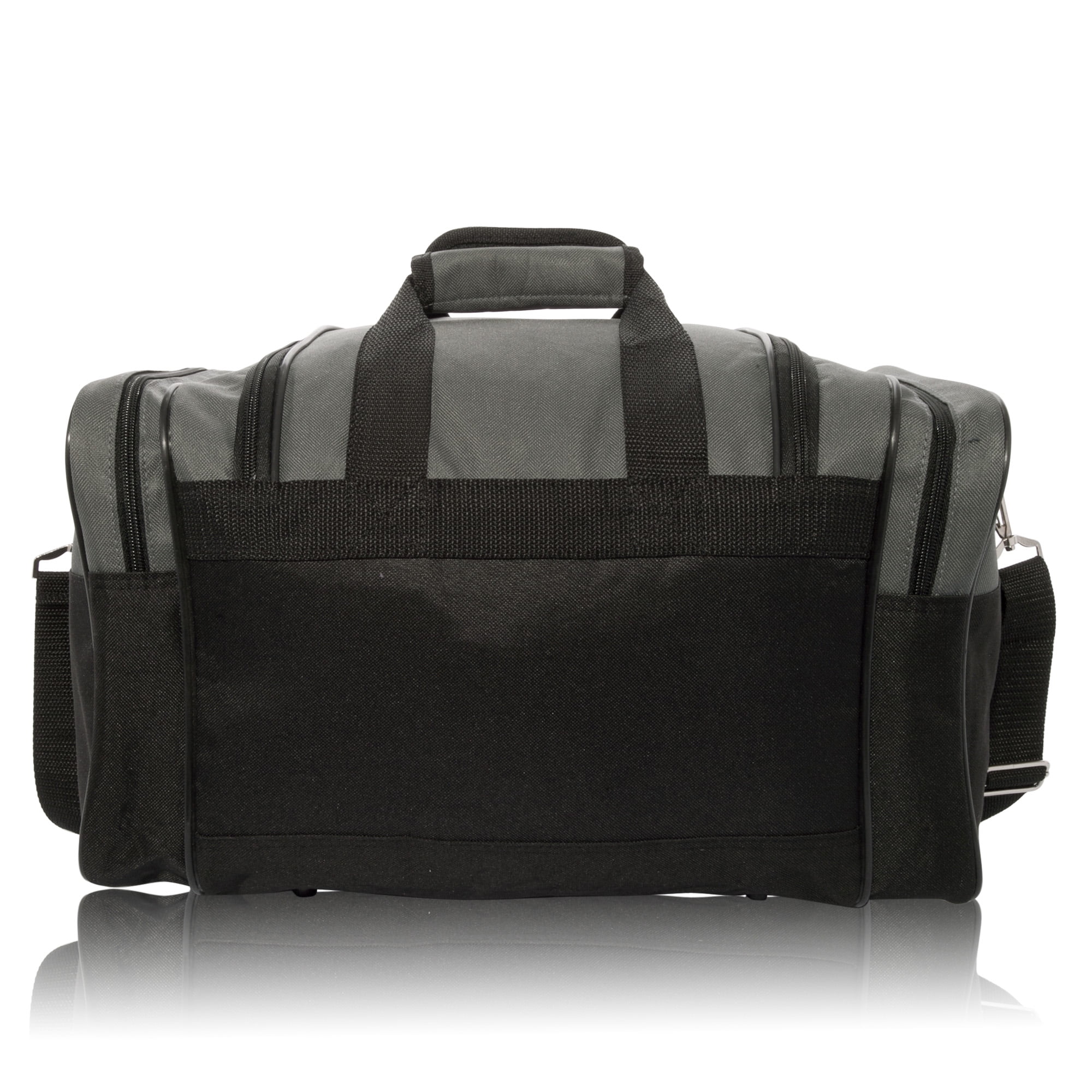 DALIX 17" Blank Duffel Bag Duffle Travel Size Sports Durable Gym Bag in Gray