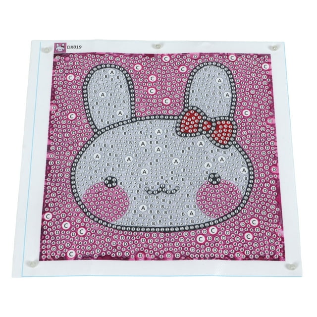 EOTVIA Rhinestone Painting Kit Cartoon White Bunny Pattern Shiny Exquisite Simple Operation DIY 5D Painting Art,Rhinestone Painting Kit,Rhinestone Painting