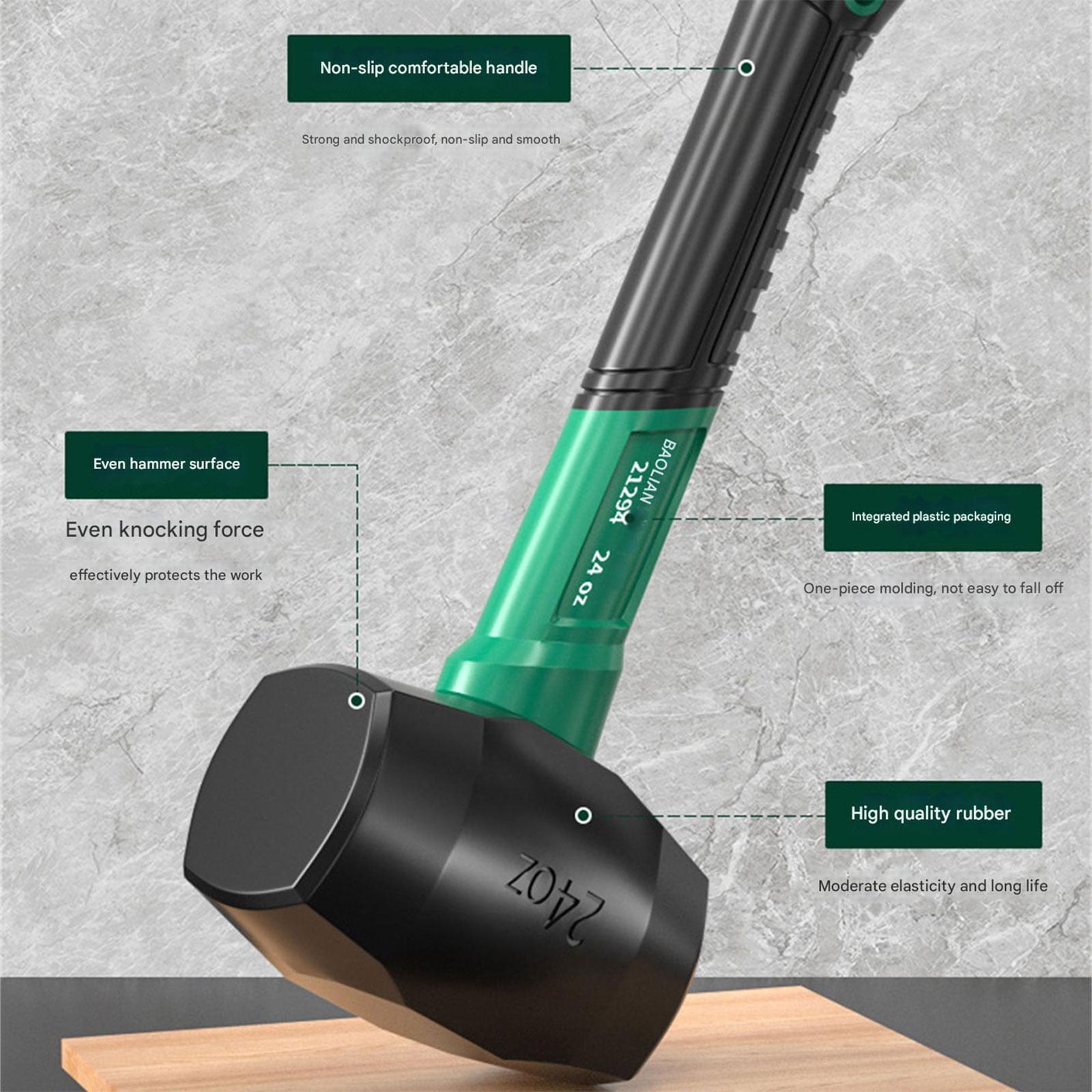 Professional Anti Shock Tool Hammer With Nonslip Grip For Extended Use In Demanding Work Environment Furniture Assembly