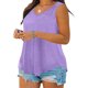 thumbnail image 3 of Craaazy Women's Oversized Sleeveless Tunic Tops, Lightweight Casual Shirt, Plus Size V Neck Loose Fit Blouse for Everyday Outfits Gifts, 3 of 7