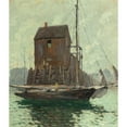 thumbnail image 2 of Jonas Lie 15x17 Black Ornate Wood Framed Double Matted Museum Art Print Titled - Low Tide (1911), 2 of 5